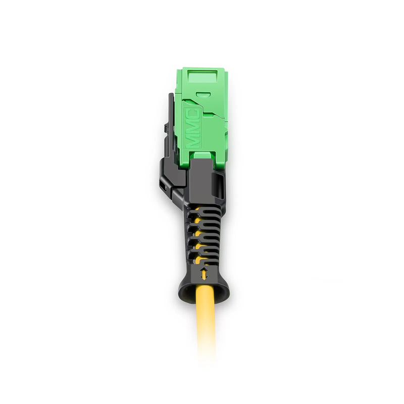 SFPS 1m (3ft) MMC Harness, MMC-16 APC (Female) to 8 x LC UPC Duplex, 16 Fibers, Single Mode (OS2), Plenum (OFNP), 0.35dB Max, Jumper Polarity, Yellow SFPS