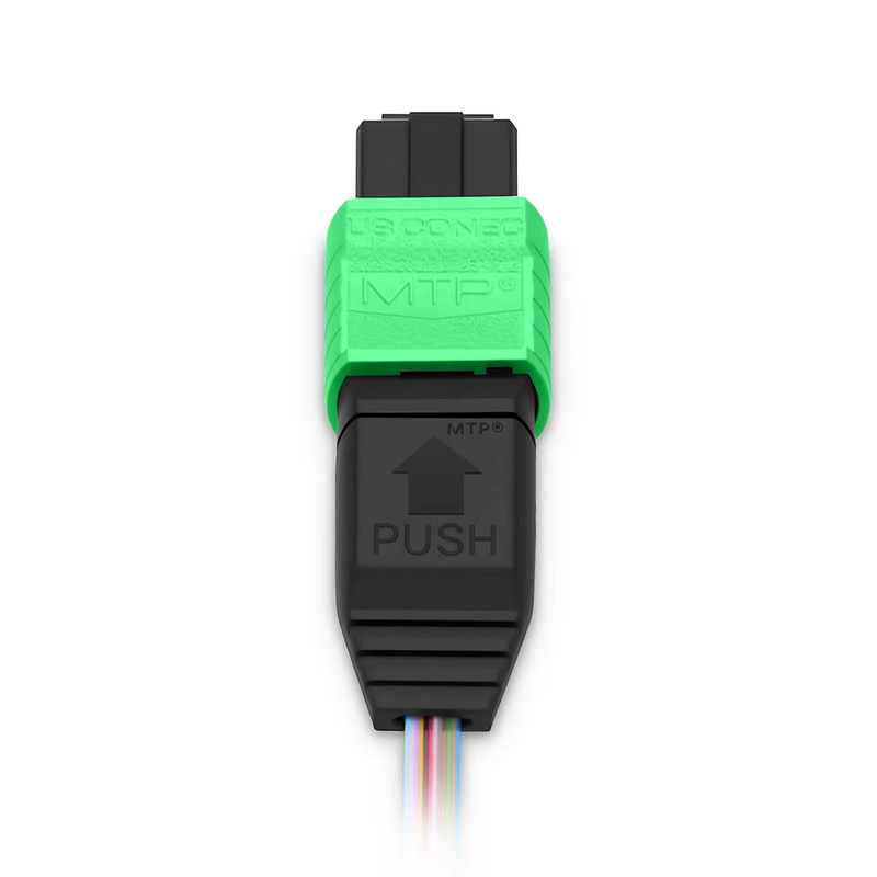 SFPS 1m (3ft) MTP® Fiber Pigtail, MTP-12A® APC (Female) to Unterminated, 12 Fibers, Single Mode (OS2), Unjacketed, 12-Color SFPS