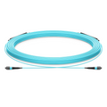 SFPS 30m (98ft) MTP® Trunk Cable, MTP®-12 UPC (Male) to MTP®-12 UPC (Female), 12 Fibers, Multimode (OM3), Plenum (OFNP), 0.20dB Max, Type A, Double Jacket, Aqua SFPS