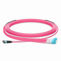 SFPS 30m (98ft) MTP® Hybrid Trunk Cable, MTP®-12 UPC (Female) to 6 LC UPC Duplex Uniboot, 36 Fibers, Multimode (OM4), Plenum (OFNP), 0.20dB Max, Type B, Double Jacket, Magenta SFPS