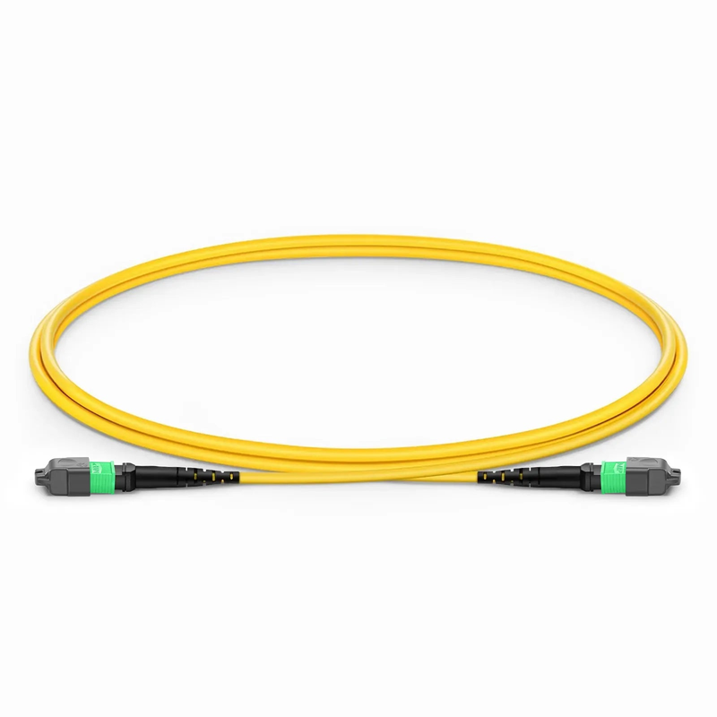 SFPS NVIDIA/Mellanox MFP7E30-N001 Compatible 1m (3ft) MTP® Jumper, MTP®-12 APC (Female) to MTP®-12 APC (Female), 8 Fibers, Single Mode (OS2), Plenum (OFNP), 0.35dB Max, Type B, Yellow SFPS