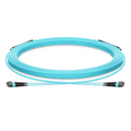 SFPS 30m (98ft) MTP® Trunk Cable, MTP®-12 UPC (Female) to MTP®-12 UPC (Female), 24 Fibers, Multimode (OM3), Plenum (OFNP), 0.20dB Max, Type B, Double Jacket, Aqua SFPS