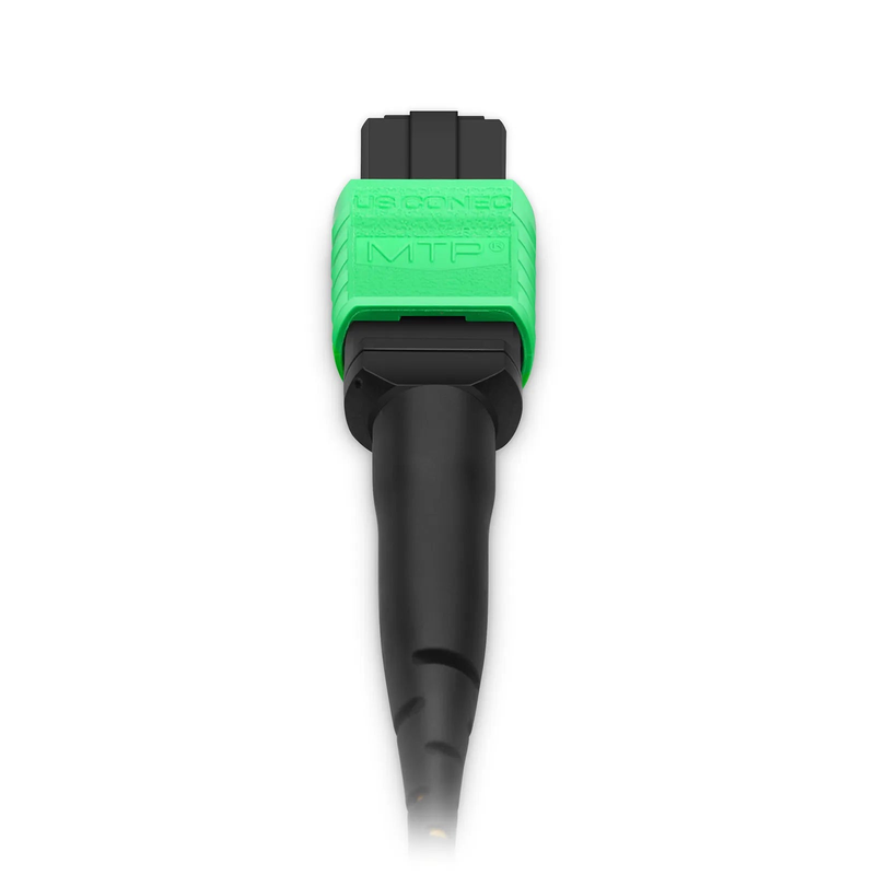 SFPS 30m (98ft) MTP® Hybrid Trunk Cable, MTP®-12 APC (Female) to 6 LC UPC Duplex Uniboot, 36 Fibers, Single Mode (OS2), Plenum (OFNP), 0.35dB Max, Type B, Double Jacket, Yellow SFPS