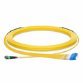 SFPS 30m (98ft) MTP® Hybrid Trunk Cable, MTP®-12 APC (Female) to 6 LC UPC Duplex Uniboot, 24 Fibers, Single Mode (OS2), Plenum (OFNP), 0.35dB Max, Type B, Double Jacket, Yellow SFPS