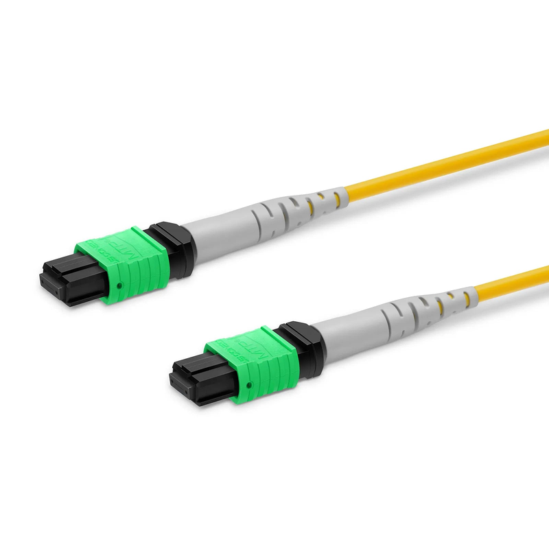 SFPS NVIDIA/Mellanox MFP7E40-N040 Compatible 40m (131ft) MTP® Breakout Cable, MTP®-12 APC (Female) to 2 x MTP®-4 APC (Female), 8 Fibers, Single Mode (OS2), Plenum (OFNP), 0.35dB Max, Type B, Yellow SFPS