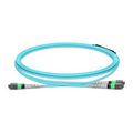 SFPS NVIDIA/Mellanox MFP7E20-N001 Compatible 1m (3ft) MTP® Breakout Cable, MTP®-12 APC (Female) to 2 x MTP®-4 APC (Female), 8 Fibers, Multimode (OM3), Dual Rated (OFNR/LSZH), 0.35dB Max, Type B, Aqua SFPS