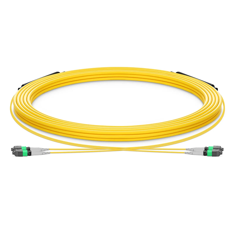 SFPS 30m (98ft) MTP® Trunk Cable, MTP®-8 APC (Male) to MTP®-8 APC (Male), 16 Fibers, Single Mode (OS2), Plenum (OFNP), 0.35dB Max, Type B, Double Jacket, Yellow SFPS