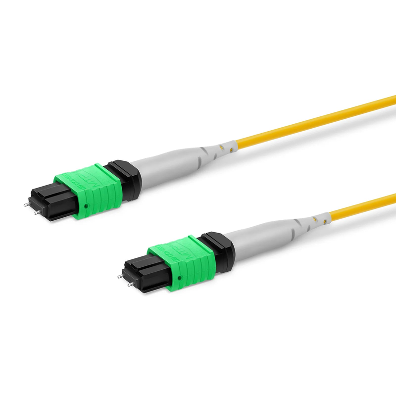 SFPS 30m (98ft) MTP® Trunk Cable, MTP®-8 APC (Male) to MTP®-8 APC (Male), 32 Fibers, Single Mode (OS2), Plenum (OFNP), 0.35dB Max, Type B, Double Jacket, Yellow SFPS