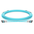 SFPS 30m (98ft) MTP® Trunk Cable, MTP®-8 UPC (Male) to MTP®-8 UPC (Male), 32 Fibers, Multimode (OM3), Plenum (OFNP), 0.20dB Max, Type B, Double Jacket, Aqua SFPS