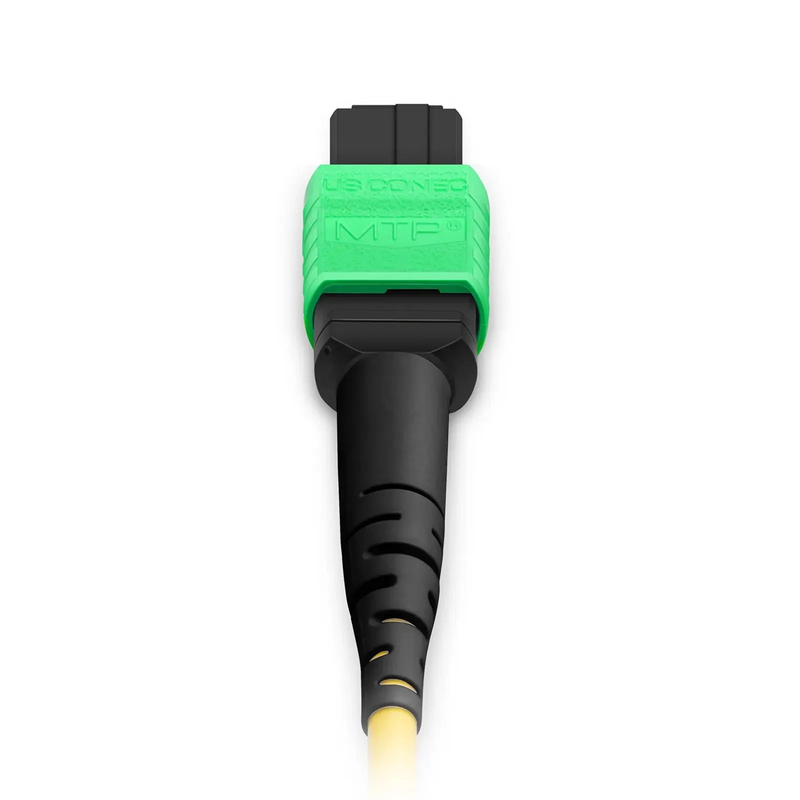 SFPS 1m (3ft) MTP® Breakout Cable, MTP®-16 APC (Female) to 2 x MTP®-8 APC (Female), 16 Fibers, Single Mode (OS2), Dual Rated (OFNR/LSZH), 0.35dB Max, Crossover, Yellow SFPS