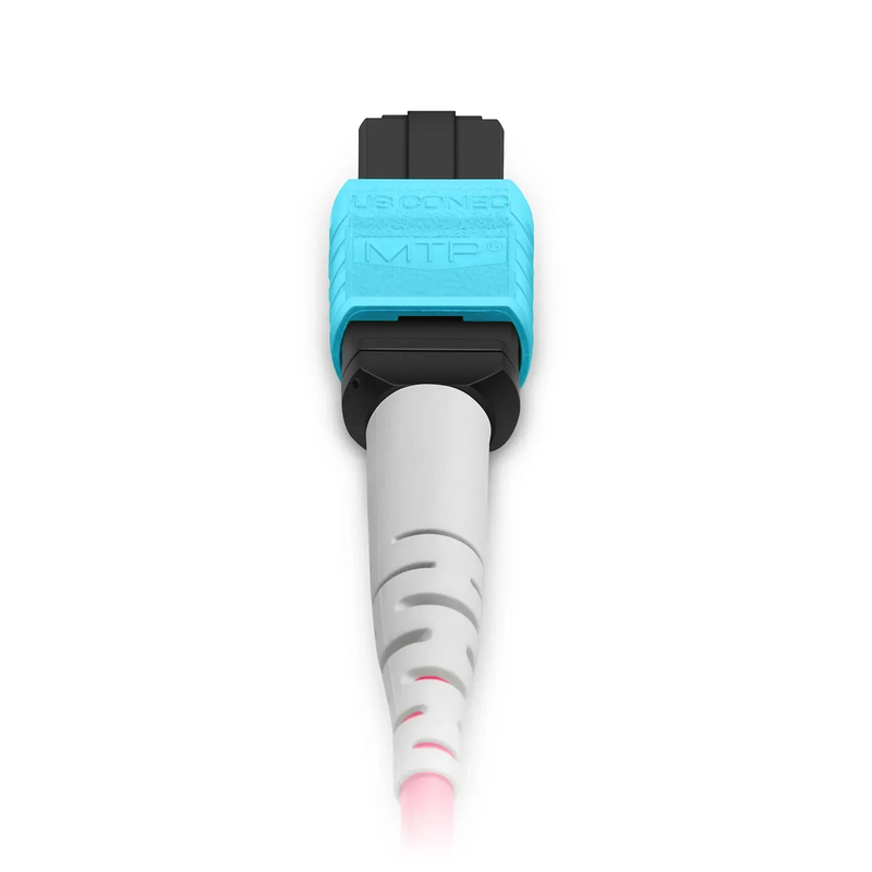 SFPS 2m (7ft) MTP® Harness, MTP®-8 UPC (Female) to 4 x LC UPC Duplex, 8 Fibers, Multimode (OM4), Plenum (OFNP), 0.35dB Max, Type B, 1m Equal Breakout Length, Magenta SFPS