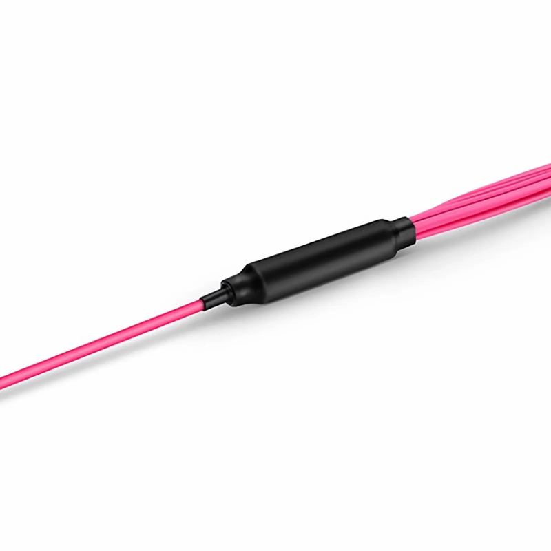 SFPS 2m (7ft) MTP® Harness, MTP®-8 UPC (Female) to 4 x LC UPC Duplex, 8 Fibers, Multimode (OM4), Plenum (OFNP), 0.35dB Max, Type B, 1m Equal Breakout Length, Magenta SFPS
