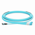 SFPS 30m (98ft) MTP® Hybrid Trunk Cable, MTP®-12 UPC (Female) to 6 LC UPC Duplex Uniboot, 36 Fibers, Multimode (OM3), Plenum (OFNP), 0.20dB Max, Type B, Double Jacket, Aqua SFPS