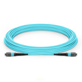 SFPS 10m (33ft) MTP® Jumper, MTP®-12 UPC (Female) to MTP®-12 UPC (Female), 12 Fibers, Multimode (OM3), Plenum (OFNP), 0.35dB Max, Type A, Aqua SFPS