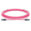 SFPS 30m (98ft) MTP® Trunk Cable, MTP®-12 UPC (Male) to MTP®-12 UPC (Male), 36 Fibers, Multimode (OM4), Plenum (OFNP), 0.20dB Max, Type B, Double Jacket, Magenta SFPS