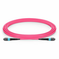 SFPS 8m (26ft) MTP® Jumper, MTP®-12 UPC (Female) to MTP®-12 UPC (Female), 12 Fibers, Multimode (OM4), Plenum (OFNP), 0.35dB Max, Type B, Magenta SFPS