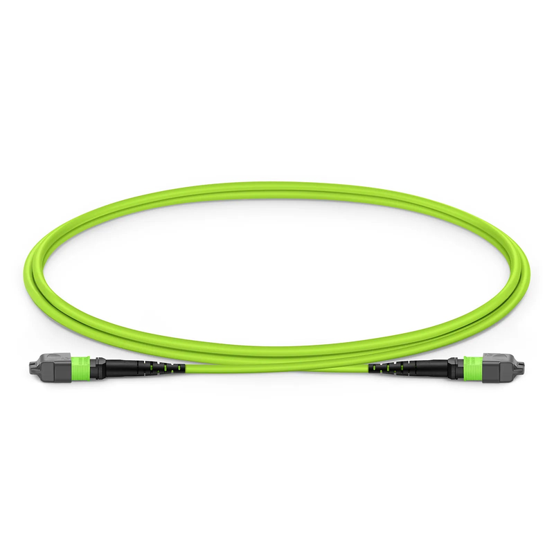 SFPS 1m (3ft) MTP® Jumper, MTP®-12 UPC (Female) to MTP®-12 UPC (Female), 12 Fibers, Multimode (OM5), Plenum (OFNP), 0.35dB Max, Type B, Lime Green SFPS