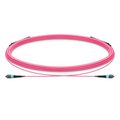 SFPS 5m (16ft) MTP® Trunk Cable, MTP®-12 UPC (Female) to MTP®-12 UPC (Female), 12 Fibers, Multimode (OM4), Plenum (OFNP), 0.20dB Max, Type B, Double Jacket, Magenta SFPS