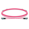 SFPS 5m (16ft) MTP® Trunk Cable, MTP®-12 UPC (Female) to MTP®-12 UPC (Female), 36 Fibers, Multimode (OM4), Plenum (OFNP), 0.20dB Max, Type B, Double Jacket, Magenta SFPS