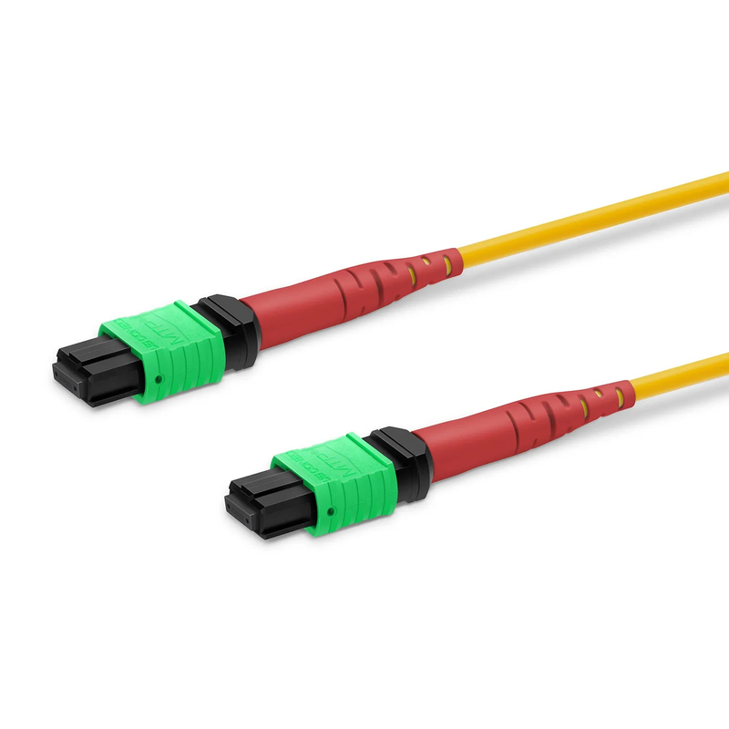 SFPS 10m (33ft) MTP® Jumper, MTP®-24 APC (Female) to MTP®-24 APC (Female), 24 Fibers, Single Mode (OS2), Plenum (OFNP), 0.35dB Max, Type A, Yellow SFPS