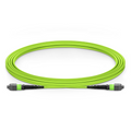 SFPS 3m (10ft) MTP® Jumper, MTP®-12 UPC (Female) to MTP®-12 UPC (Female), 12 Fibers, Multimode (OM5), Plenum (OFNP), 0.35dB Max, Type A, Lime Green SFPS
