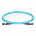 SFPS 2m (7ft) MTP® Jumper, MTP®-12 UPC (Female) to MTP®-12 UPC (Female), 12 Fibers, Multimode (OM3), Plenum (OFNP), 0.35dB Max, Type B, Aqua SFPS