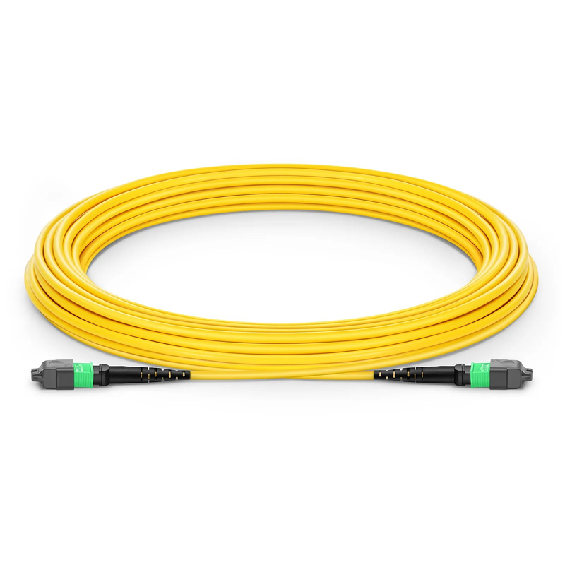 SFPS 10m (33ft) MTP® Jumper, MTP®-12 APC (Female) to MTP®-12 APC (Female), 12 Fibers, Single Mode (OS2), Plenum (OFNP), 0.35dB Max, Type A, Yellow SFPS