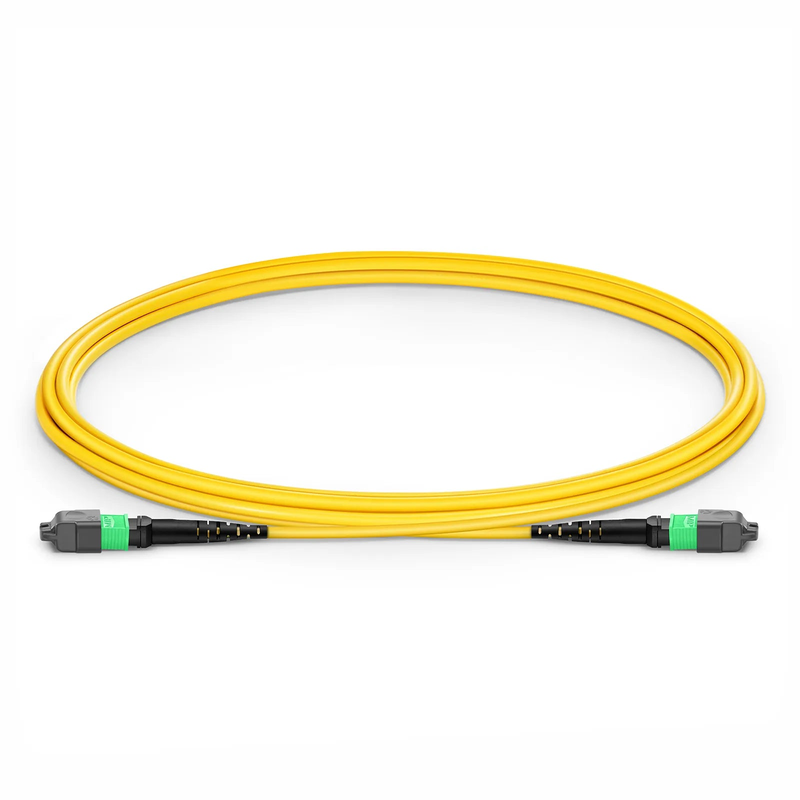 SFPS 2m (7ft) MTP® Jumper, MTP®-12 APC (Female) to MTP®-12 APC (Female), 12 Fibers, Single Mode (OS2), Plenum (OFNP), 0.35dB Max, Type B, Yellow