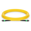 SFPS 30m (98ft) MTP® Jumper, MTP®-12 APC (Female) to MTP®-12 APC (Female), 12 Fibers, Single Mode (OS2), Plenum (OFNP), 0.35dB Max, Type B, Yellow SFPS