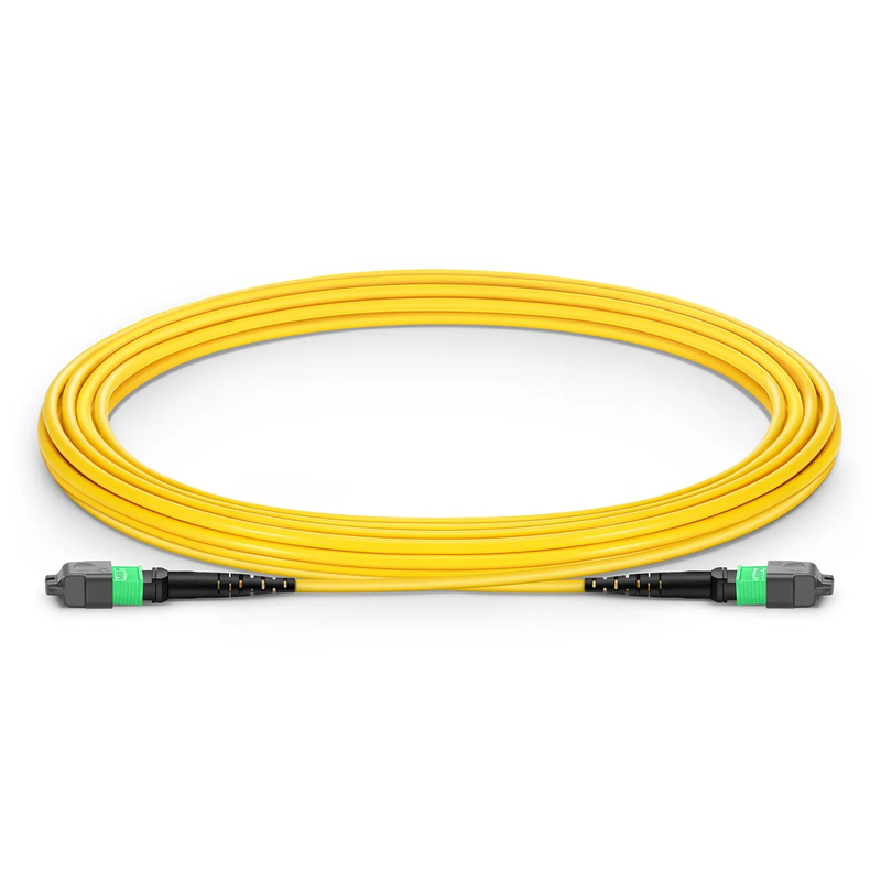 SFPS 4m (13ft) MTP® Jumper, MTP®-12 APC (Female) to MTP®-12 APC (Female), 12 Fibers, Single Mode (OS2), Plenum (OFNP), 0.35dB Max, Type B, Yellow SFPS