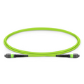 SFPS 1m (3ft) MTP® Jumper, MTP®-12 UPC (Female) to MTP®-12 UPC (Female), 12 Fibers, Multimode (OM5), Plenum (OFNP), 0.35dB Max, Type B, Lime Green SFPS