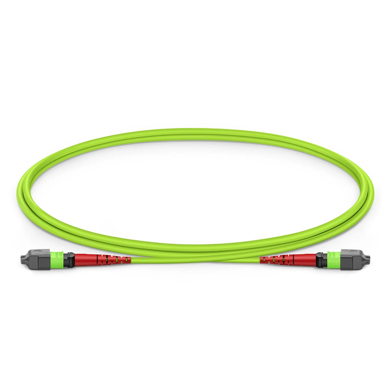 SFPS 1m (3ft) MTP® Jumper, MTP®-24 UPC (Female) to MTP®-24 UPC (Female), 24 Fibers, Multimode (OM5), Plenum (OFNP), 0.35dB Max, Type A, Lime Green SFPS