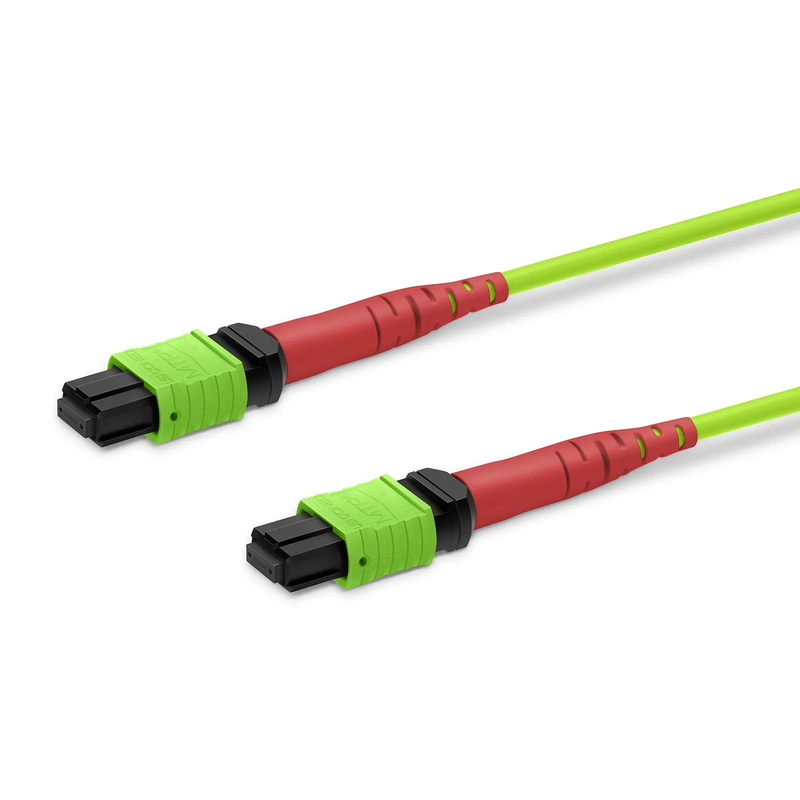 SFPS 1m (3ft) MTP® Jumper, MTP®-24 UPC (Female) to MTP®-24 UPC (Female), 24 Fibers, Multimode (OM5), Plenum (OFNP), 0.35dB Max, Type A, Lime Green SFPS