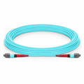SFPS 10m (33ft) MTP® Jumper, MTP®-24 UPC (Female) to MTP®-24 UPC (Female), 24 Fibers, Multimode (OM3), Plenum (OFNP), 0.35dB Max, Type A, Aqua SFPS