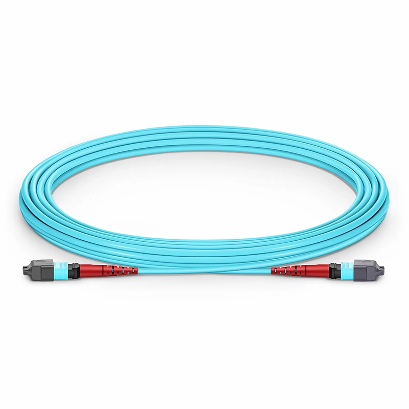 SFPS 7m (23ft) MTP® Jumper, MTP®-24 UPC (Female) to MTP®-24 UPC (Female), 24 Fibers, Multimode (OM3), Plenum (OFNP), 0.35dB Max, Type A, Aqua SFPS