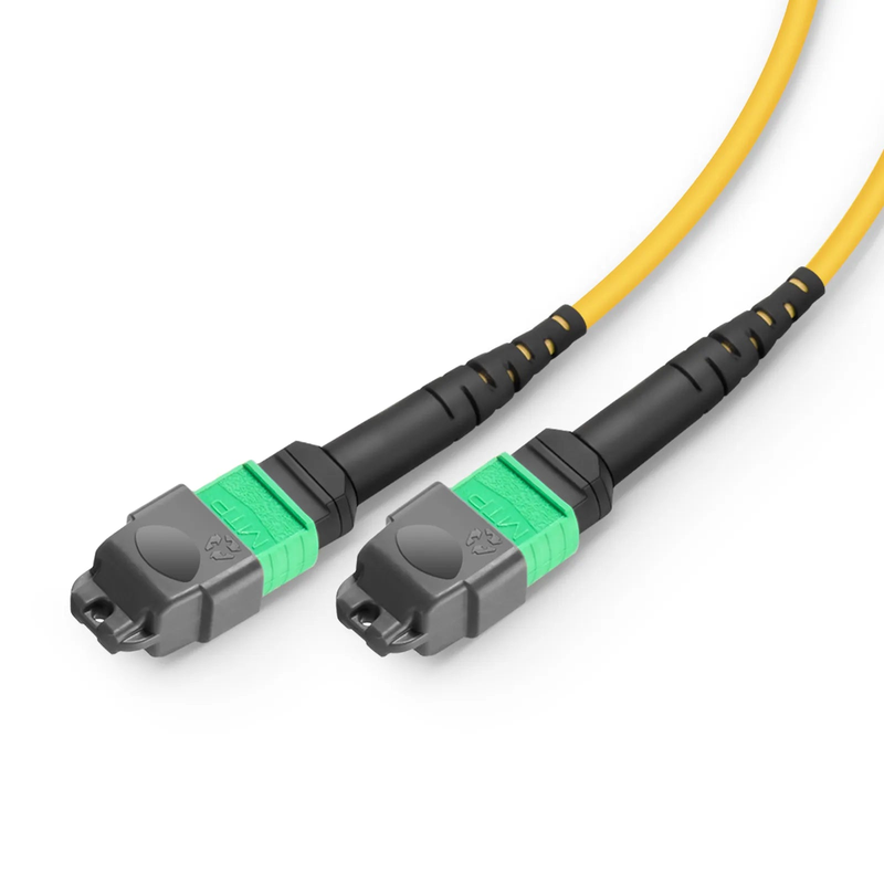 SFPS 2m (7ft) MTP® Breakout Cable, MTP®-24 APC (Female) to 2 x MTP®-12 APC (Female), 24 Fibers, Single Mode (OS2), Plenum (OFNP), 0.35dB Max, Type A, Yellow SFPS