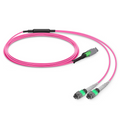 SFPS 3m (10ft) MMC Breakout Cable, MMC-16 APC (Female) to 2 x MTP®-8 APC (Female), 16 Fibers, Multimode (OM4), Plenum (OFNP), 0.35dB Max, Jumper Polarity, Magenta SFPS