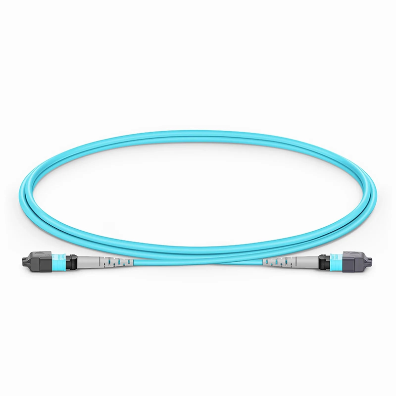 SFPS 1m (3ft) MTP® Jumper, MTP®-8 UPC (Female) to MTP®-8 UPC (Female), 8 Fibers, Multimode (OM3), Plenum (OFNP), 0.35dB Max, Type B, Aqua SFPS