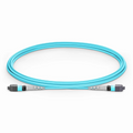 SFPS 2m (7ft) MTP® Jumper, MTP®-8 UPC (Female) to MTP®-8 UPC (Female), 8 Fibers, Multimode (OM3), Plenum (OFNP), 0.35dB Max, Type B, Aqua SFPS