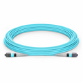 SFPS 10m (33ft) MTP® Jumper, MTP®-8 UPC (Female) to MTP®-8 UPC (Female), 8 Fibers, Multimode (OM3), Plenum (OFNP), 0.35dB Max, Type B, Aqua SFPS