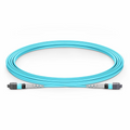 SFPS 3m (10ft) MTP® Jumper, MTP®-8 UPC (Female) to MTP®-8 UPC (Female), 8 Fibers, Multimode (OM3), Plenum (OFNP), 0.35dB Max, Type B, Aqua SFPS