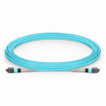 SFPS 5m (16ft) MTP® Jumper, MTP®-8 UPC (Female) to MTP®-8 UPC (Female), 8 Fibers, Multimode (OM3), Plenum (OFNP), 0.35dB Max, Type B, Aqua SFPS