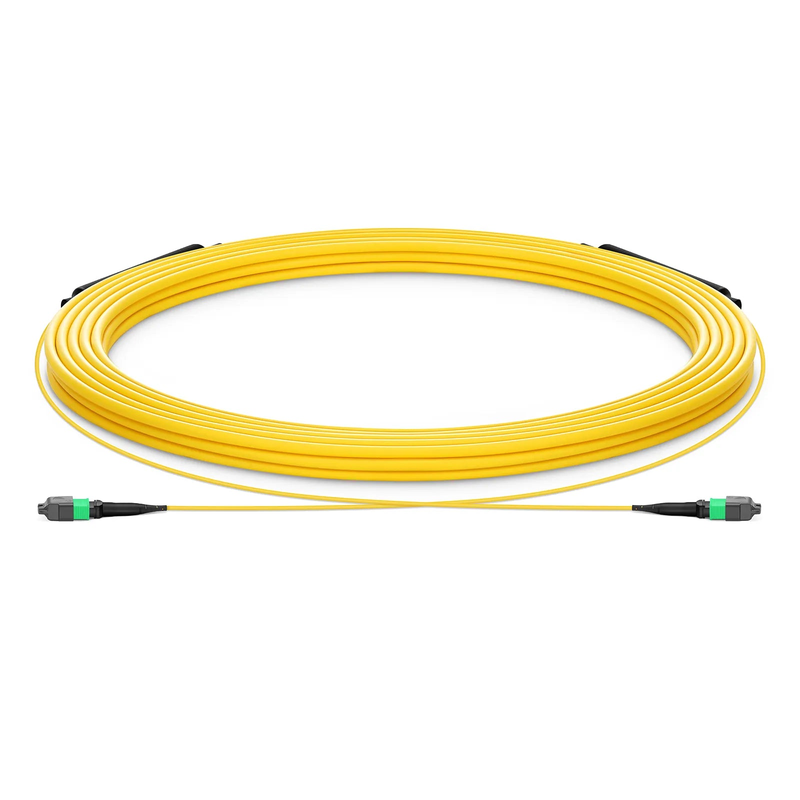 SFPS 30m (98ft) MTP® Trunk Cable, MTP®-12 APC (Female) to MTP®-12 APC (Female), 12 Fibers, Single Mode (OS2), Plenum (OFNP), 0.35dB Max, Type A, Double Jacket, Yellow SFPS