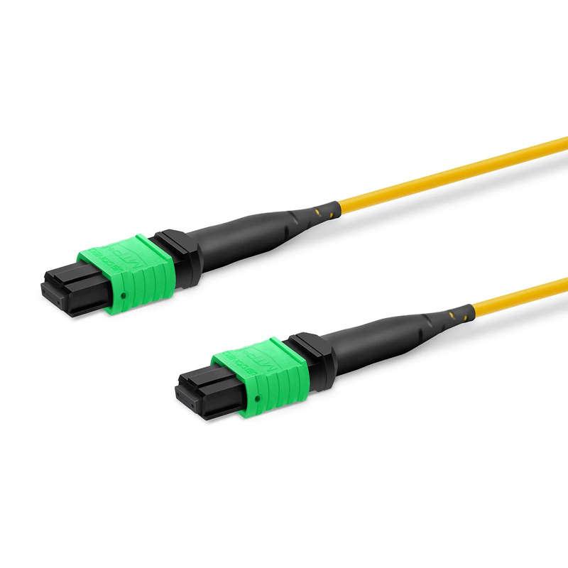 SFPS 30m (98ft) MTP® Trunk Cable, MTP®-12 APC (Female) to MTP®-12 APC (Female), 48 Fibers, Single Mode (OS2), Plenum (OFNP), 0.35dB Max, Type A, Double Jacket, Yellow SFPS