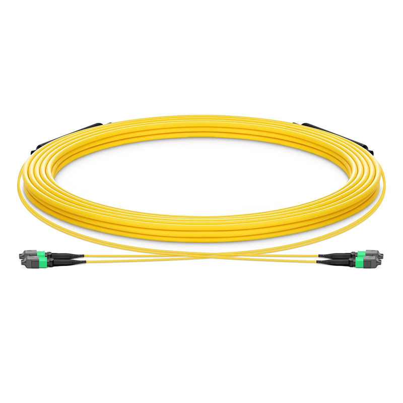 SFPS 30m (98ft) MTP® Trunk Cable, MTP®-12 APC (Female) to MTP®-12 APC (Female), 24 Fibers, Single Mode (OS2), Plenum (OFNP), 0.35dB Max, Type A, Double Jacket, Yellow SFPS