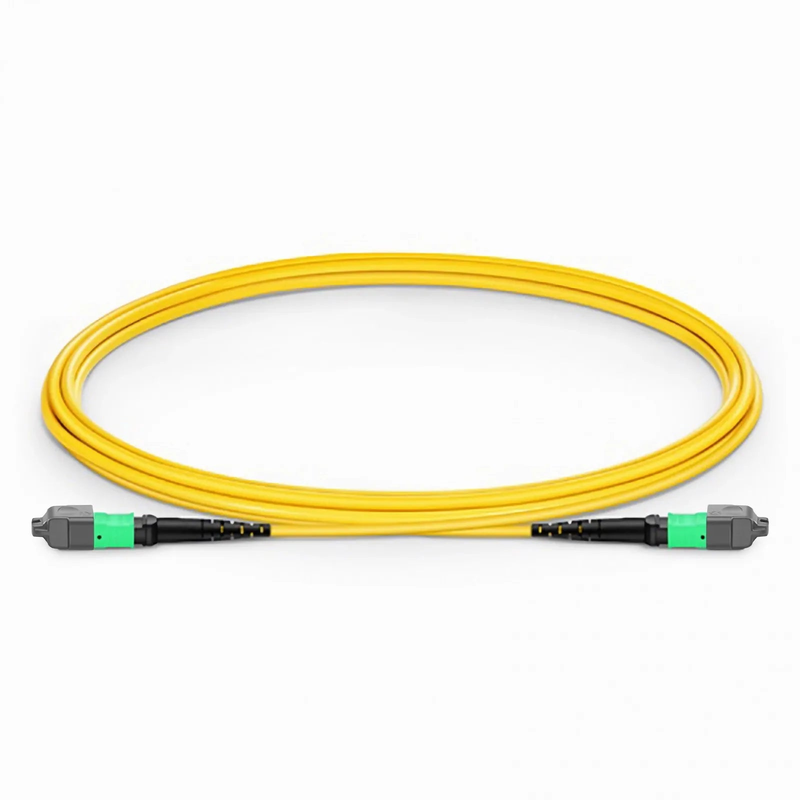 SFPS 2m (7ft) MTP® Jumper, MTP®-16 APC (Female) to MTP®-16 APC (Female), 16 Fibers, Single Mode (OS2), Plenum (OFNP), 0.35dB Max, Crossover, Yellow SFPS