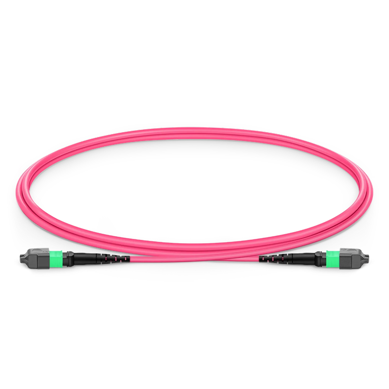 SFPS 1m (3ft) MTP® Jumper, MTP®-16 APC (Female) to MTP®-16 APC (Female), 16 Fibers, Multimode (OM4), Plenum (OFNP), 0.35dB Max, Crossover, Magenta SFPS