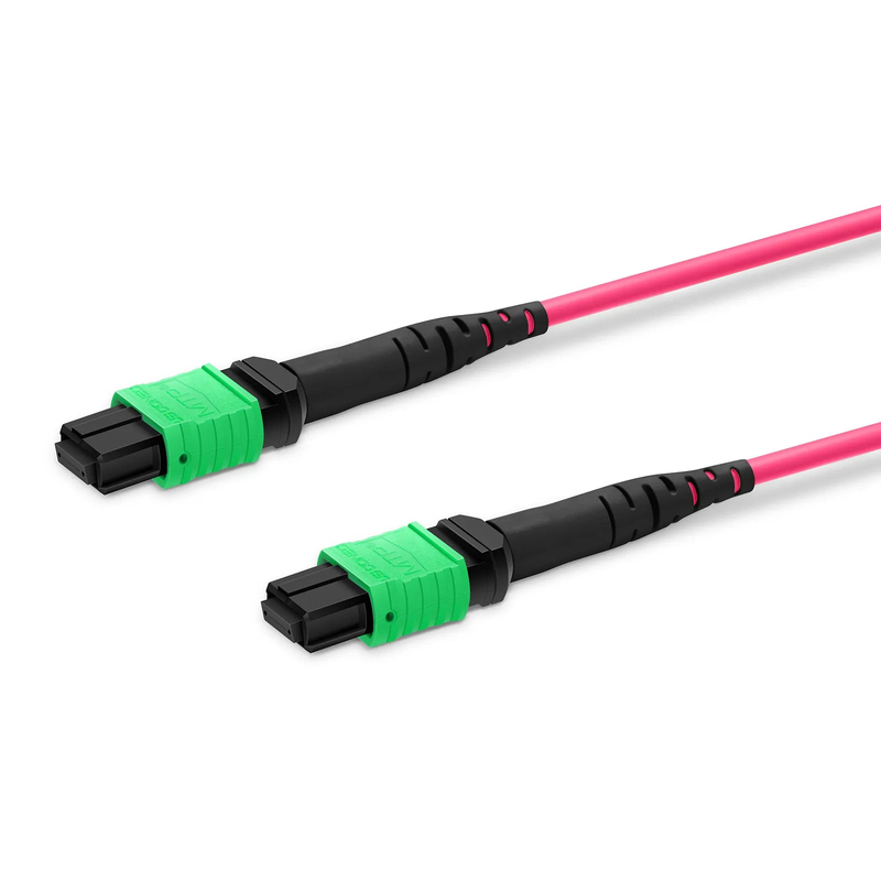 SFPS 1m (3ft) MTP® Jumper, MTP®-16 APC (Female) to MTP®-16 APC (Female), 16 Fibers, Multimode (OM4), Plenum (OFNP), 0.35dB Max, Crossover, Magenta SFPS