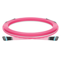 SFPS 30m (98ft) MTP® Trunk Cable, MTP®-12 UPC (Female) to MTP®-12 UPC (Female), 48 Fibers, Multimode (OM4), Plenum (OFNP), 0.20dB Max, Type A, Double Jacket, Magenta SFPS