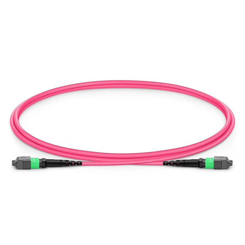 SFPS 1m (3ft) MTP® Jumper, MTP®-16 APC (Female) to MTP®-16 APC (Female), 16 Fibers, Multimode (OM4), Dual Rated (OFNR/LSZH), 0.35dB Max, Crossover, Magenta SFPS